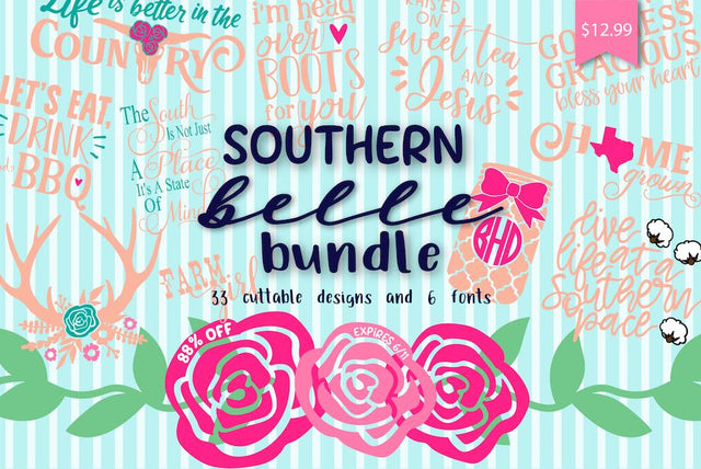 Expired: Southern Belle Bundle Bundle So Fontsy Design Shop 