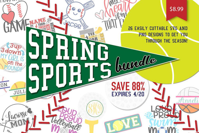 Expired: Spring Sports Bundle Bundle So Fontsy Design Shop 