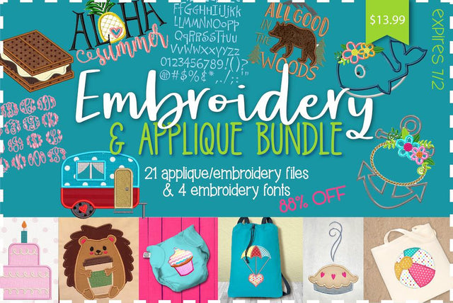 Expired: The Embroidery & Applique Bundle Bundle So Fontsy Design Shop 