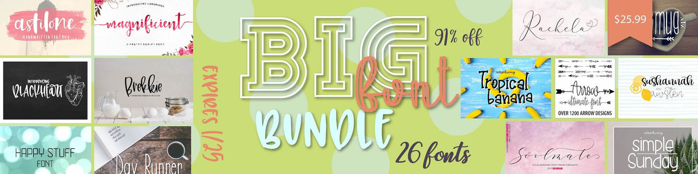 Expiring Soon! Big Fonts Bundle