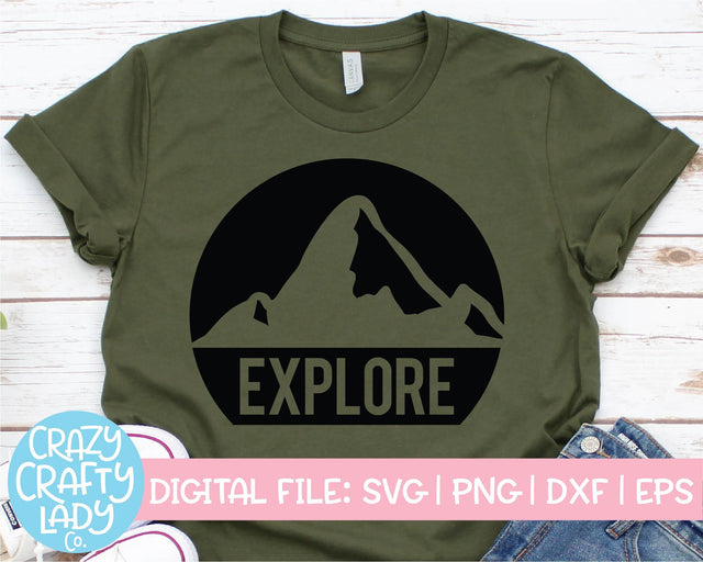 Explore | Camping SVG Cut File SVG Crazy Crafty Lady Co. 