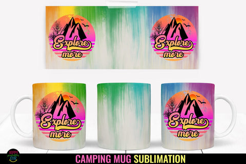 Explore More I Camping Mug Sublimation I Outdoor Mug Wrap Sublimation Happy Printables Club 