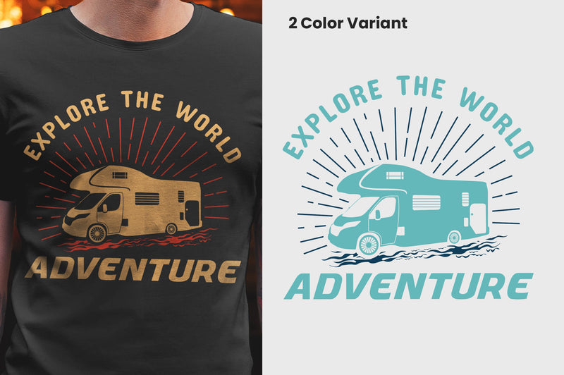 Explore the world adventure T-shirt Design SVG futivesvg 