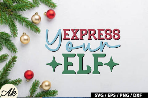 Express your elf Retro SVG SVG akazaddesign 