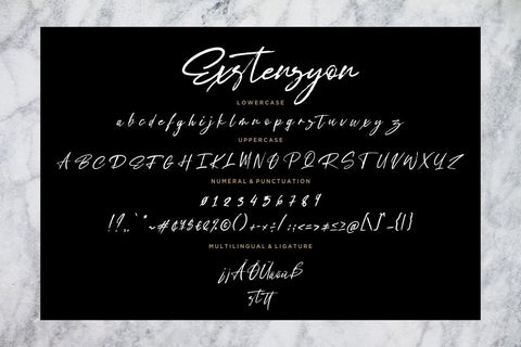 Exstensyon Brush Signature Font Creatype Studio 