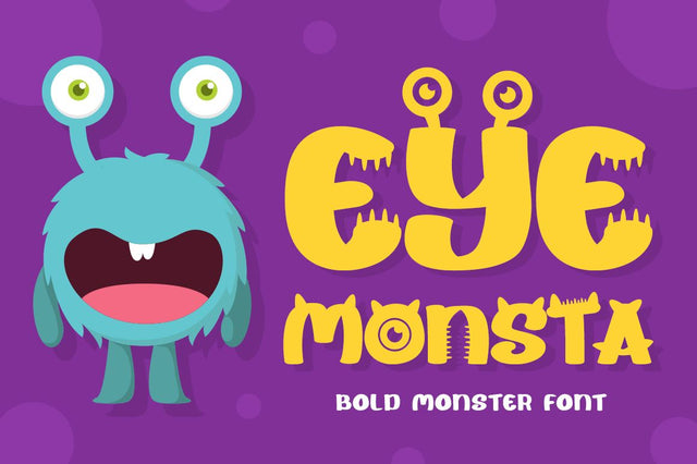 Eye Monsta Font Illushvara Design 