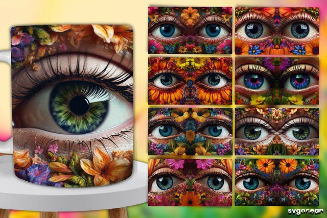 Eye Mug Wrap Bundle | 11 Oz | Sublimation Sublimation SvgOcean 