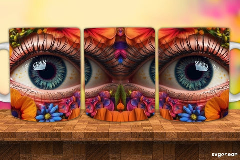 Eye Mug Wrap Bundle | 11 Oz | Sublimation Sublimation SvgOcean 