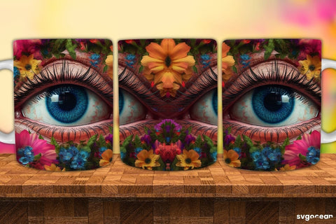 Eye Mug Wrap Bundle | 11 Oz | Sublimation Sublimation SvgOcean 