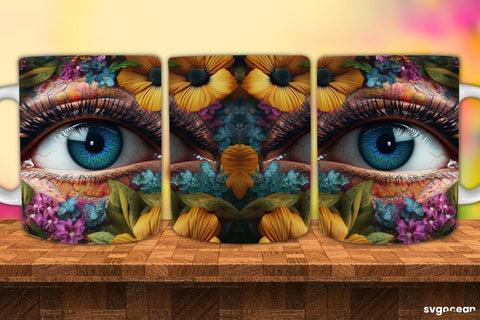 Eye Mug Wrap Bundle | 11 Oz | Sublimation Sublimation SvgOcean 