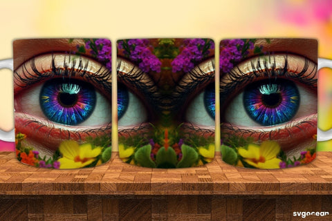 Eye Mug Wrap Bundle | 11 Oz | Sublimation Sublimation SvgOcean 