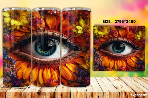 Eye Tumbler Wrap Bundle | 20 Oz | Sublimation Sublimation SvgOcean 