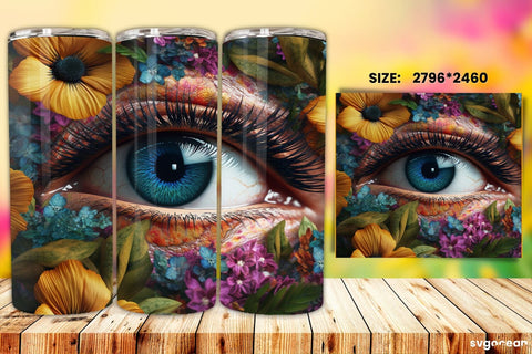 Eye Tumbler Wrap Bundle | 20 Oz | Sublimation Sublimation SvgOcean 