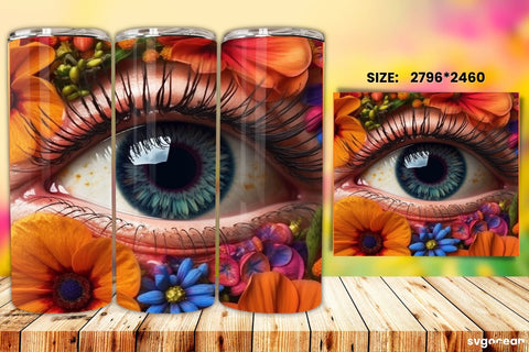 Eye Tumbler Wrap Bundle | 20 Oz | Sublimation Sublimation SvgOcean 