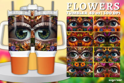 Eye Tumbler Wrap Bundle | 40 Oz | Sublimation Sublimation SvgOcean 