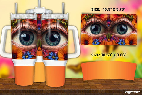 Eye Wrap Sublimation | Tumbler | Mug | Pen Sublimation SvgOcean 