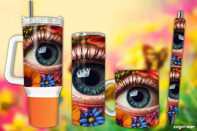 Eye Wrap Sublimation | Tumbler | Mug | Pen Sublimation SvgOcean 