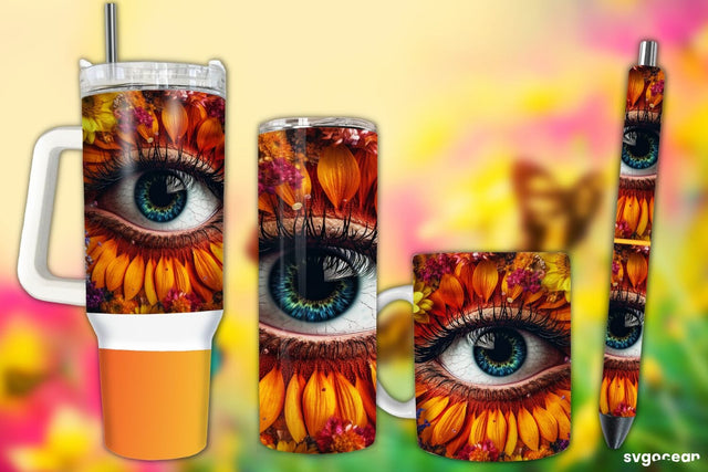 Eye Wrap Sublimation | Tumbler | Mug | Pen Sublimation SvgOcean 