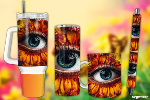 Eye Wrap Sublimation | Tumbler | Mug | Pen Sublimation SvgOcean 