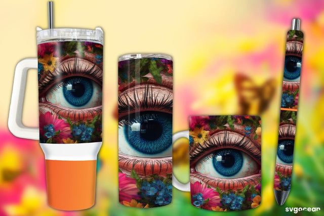 Eye Wrap Sublimation | Tumbler | Mug | Pen Sublimation SvgOcean 