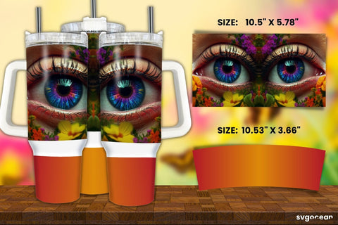 Eye Wrap Sublimation | Tumbler | Mug | Pen Sublimation SvgOcean 