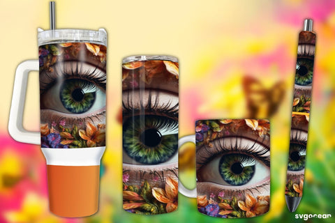 Eye Wrap Sublimation | Tumbler | Mug | Pen Sublimation SvgOcean 