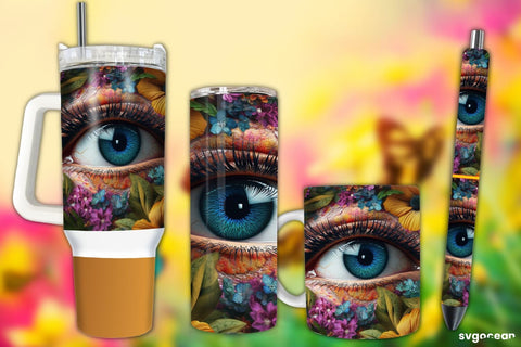 Eye Wrap Sublimation | Tumbler | Mug | Pen Sublimation SvgOcean 