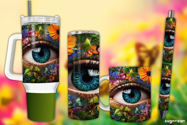 Eye Wrap Sublimation | Tumbler | Mug | Pen Sublimation SvgOcean 
