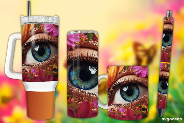 Eye Wrap Sublimation | Tumbler | Mug | Pen Sublimation SvgOcean 