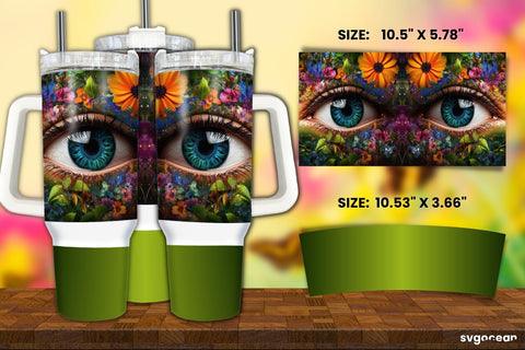 Eye Wrap Sublimation | Tumbler | Mug | Pen Sublimation SvgOcean 