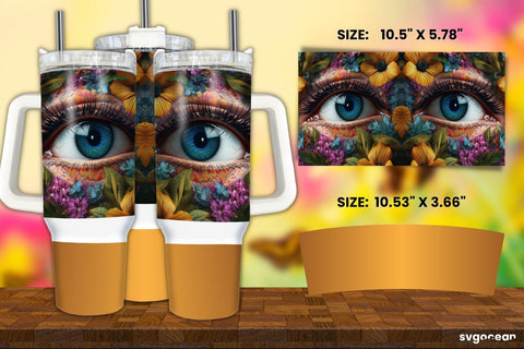 Eye Wrap Sublimation | Tumbler | Mug | Pen Sublimation SvgOcean 