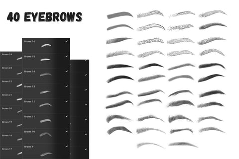 Eyebrows Procreate Stamps SVG SvgOcean 
