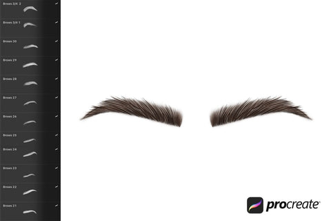 Eyebrows Procreate Stamps SVG SvgOcean 