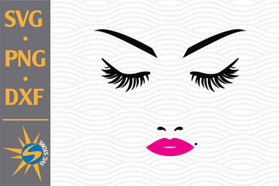 Eyelash Face SVG, PNG, DXF Digital Files Include SVG SVGStoreShop 