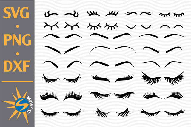 Eyelash SVG, PNG, DXF Digital Files Include SVG SVGStoreShop 