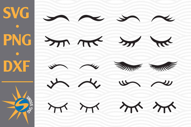 Eyelash SVG, PNG, DXF Digital Files Include SVG SVGStoreShop 