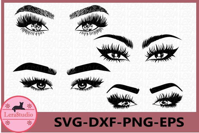 Eyelashes Girl SVG SVG Lerastudio 