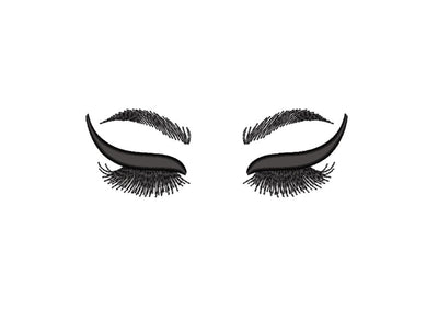 Eyelashes machine embroidery design, 4 sizes Embroidery/Applique DESIGNS Nino Nadaraia 