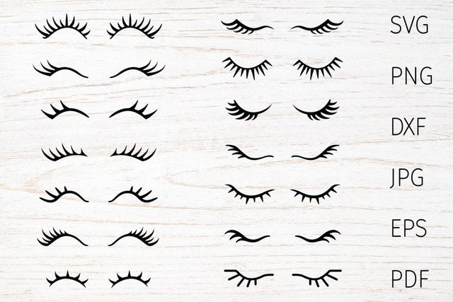 Eyelashes svg bundle, eye Lashes Svg, unicorn eyelashes svg SVG Digital Rainbow Shop 