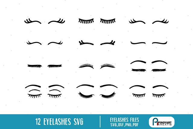 Eyelashes Svg Bundle SVG Pinoyart Kreatib