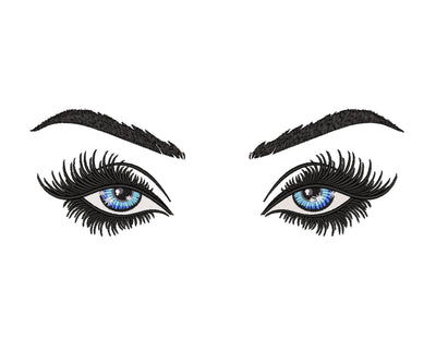 Eyes embroidery design, 5 sizes Embroidery/Applique DESIGNS Nino Nadaraia 