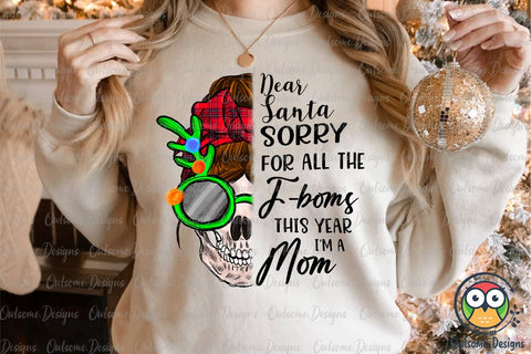F Bomb Mom Christmas Sublimation Sublimation Owlsome.Designs 