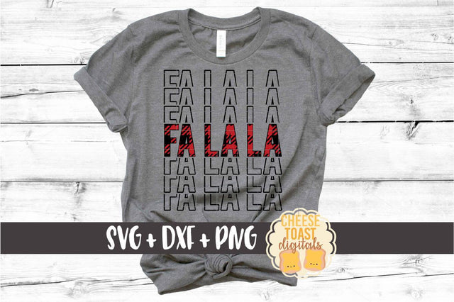 Fa La La - Buffalo Plaid Christmas Mirror Word SVG PNG DXF Cut Files SVG Cheese Toast Digitals 