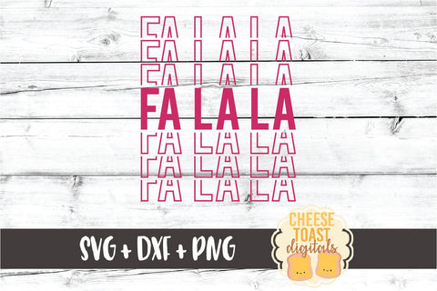 Fa La La - Christmas Mirror Word SVG PNG DXF Cut Files SVG Cheese Toast Digitals 