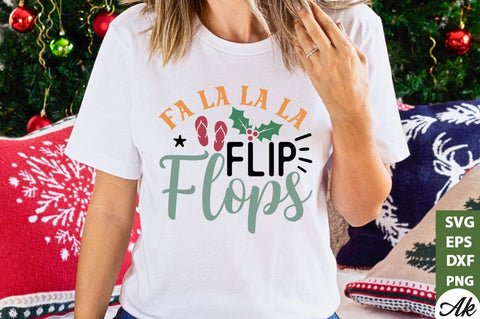 Fa la la la flip flops SVG SVG akazaddesign 