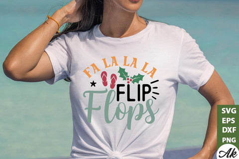 Fa la la la flip flops SVG SVG akazaddesign 