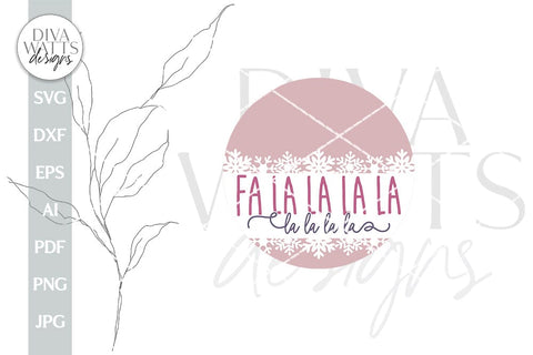 Fa La La La La SVG Christmas Door Hanger svg Winter Sign SVG Fa La La SVG Christmas Sign svg Winter Door Hanger svg Holiday svg Fa La La La SVG Diva Watts Designs 
