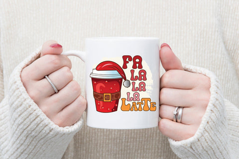 Fa La La La Latte | Christmas Coffee Sublimation Sublimation CraftLabSVG 