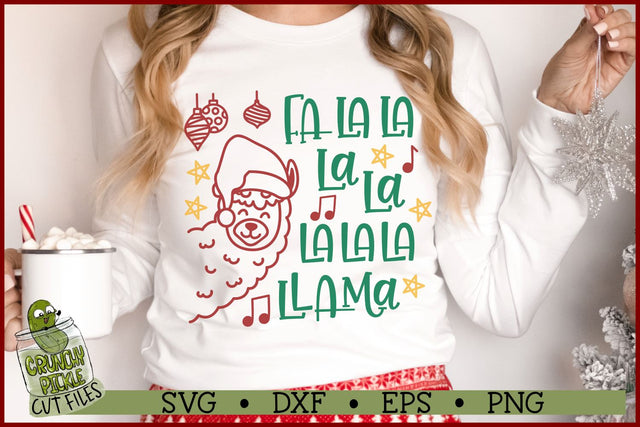 Fa La La Llama Christmas SVG File SVG Crunchy Pickle 