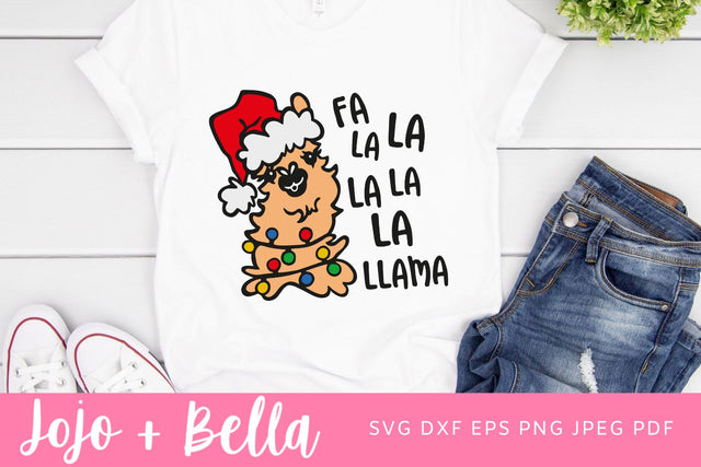 Fa La La Llama SVG, Llama SVG, Christmas svg, Funny Christmas Shirt svg, Fa La La La La Svg, Svg Files For Cricut, Sublimation Designs SVG Jojo&Bella 